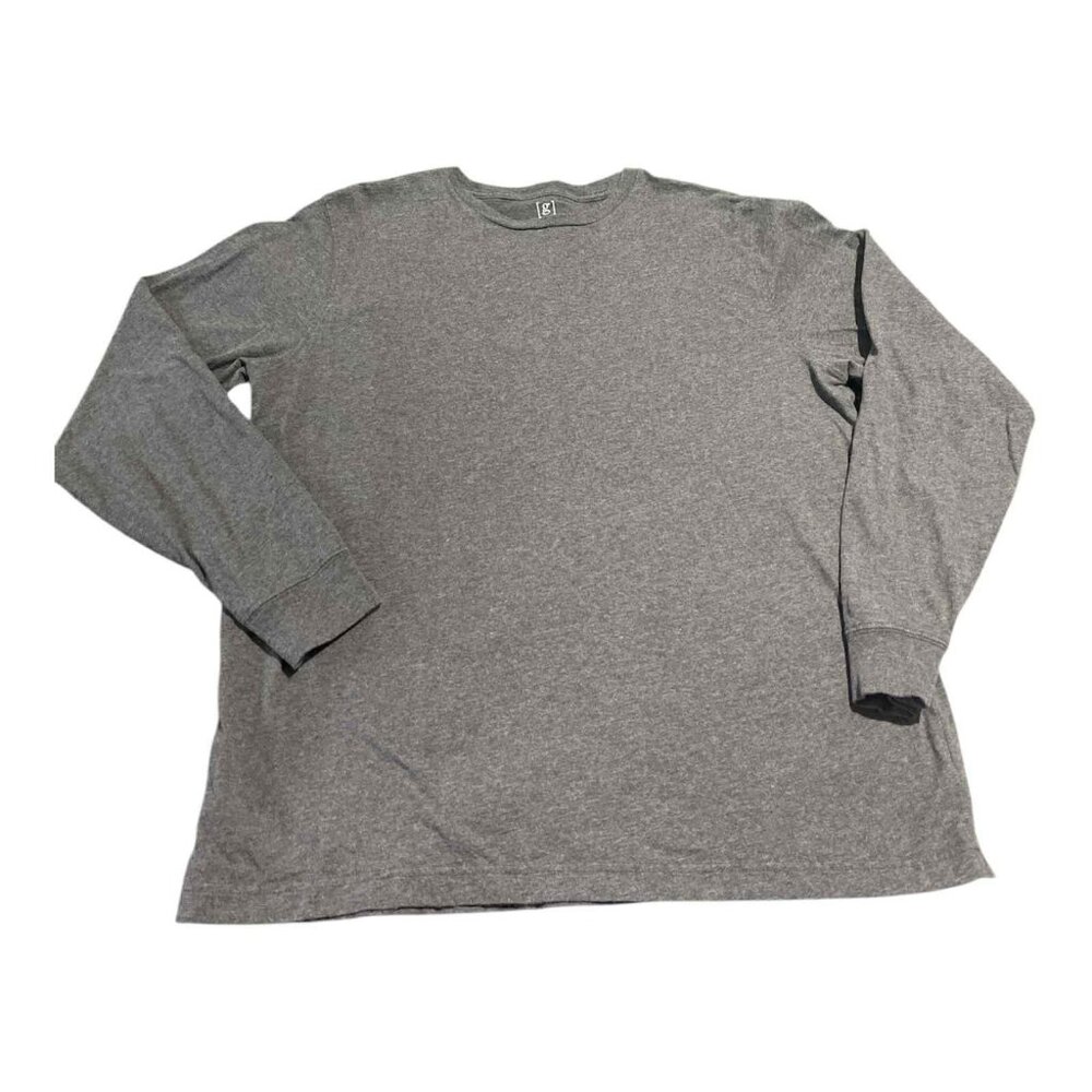 George Long Sleeve Shirt Mens Large Gray Crewneck Pullover Casual Basic‎ 42-44